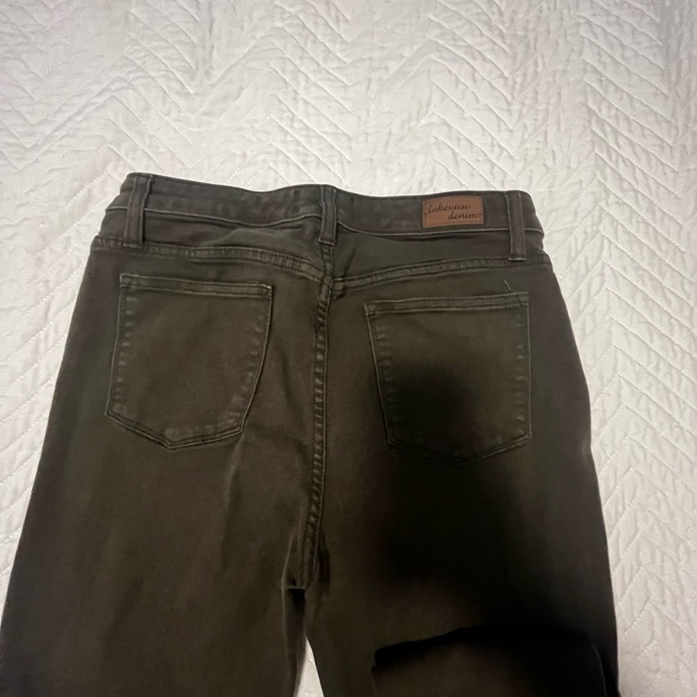 Green jeans, denim, size 29 , skinny cut, stretch